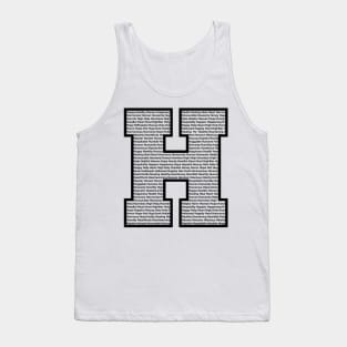 H Black Tank Top